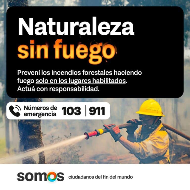 Gobierno recuerda medidas para prevenir incendios forestales en Tierra Del Fuego