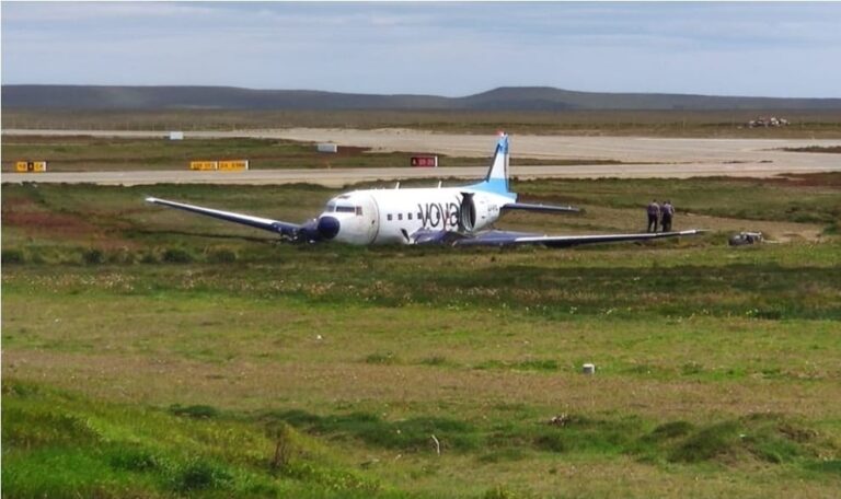 Avión de Mirgor sufrió un despiste en el aeropuerto de Río Grande: No hay heridos
